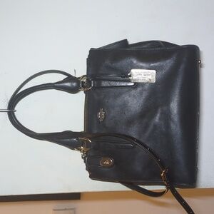Authentic Coach Crosby CarryAll Black Leather Tote Bag Now Only $95
